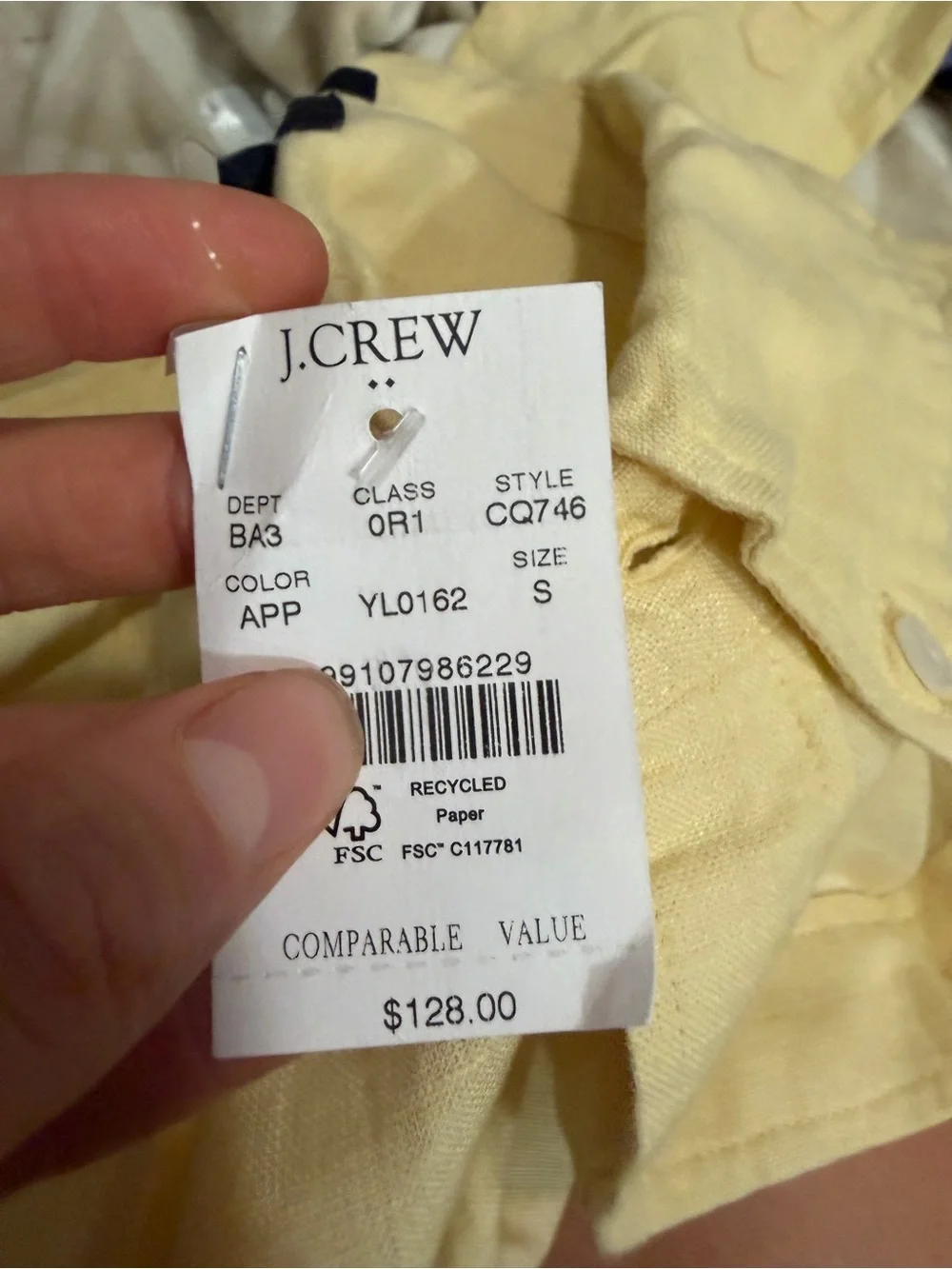 J crew applesauce Classic-fit linen-blend shirt
